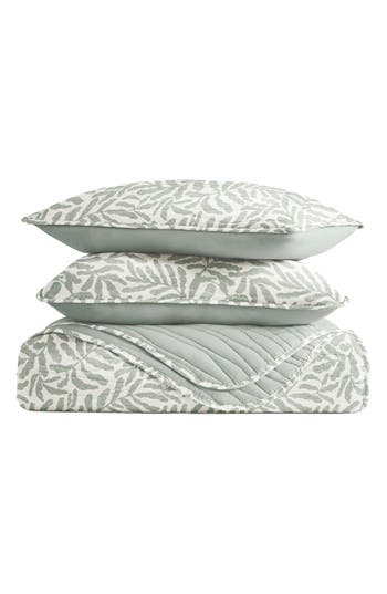 Homespun Pattern Reversible Quilt & Sham Set