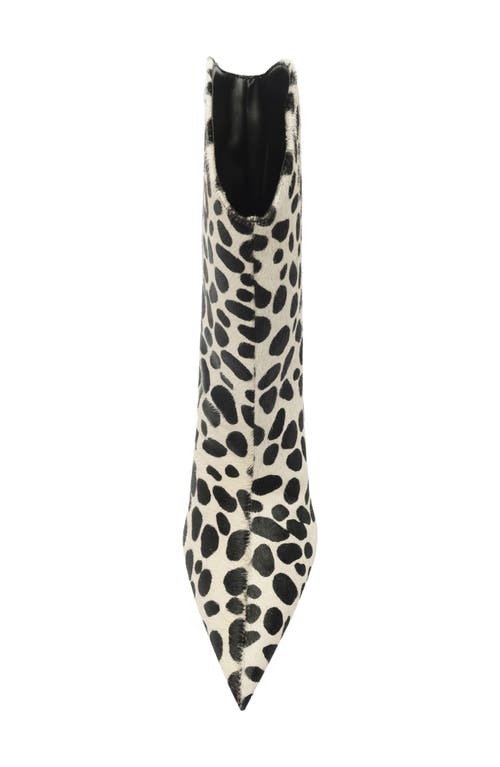 Schutz Maryann Curve Genuine Calf Hair Pointed Toe Bootie