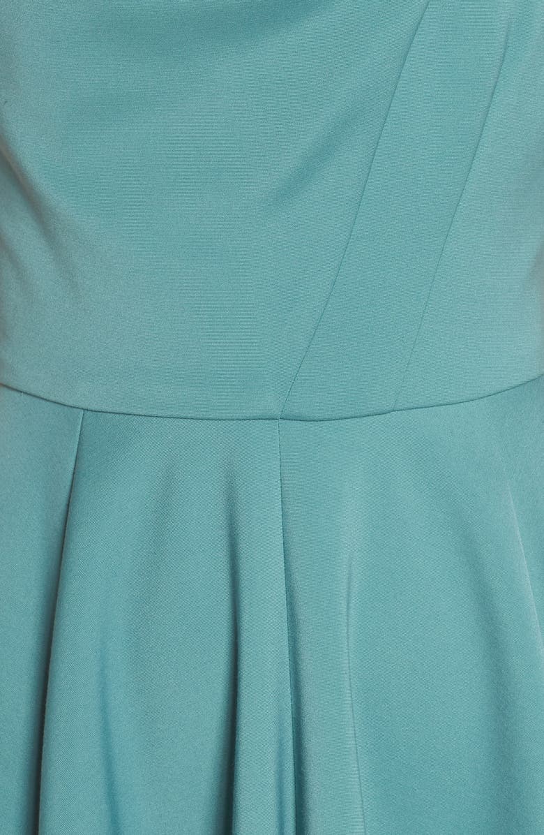 Gal Meets Glam Collection Zoe Bow Neckline Fit & Flare Dress, Alternate, color, 