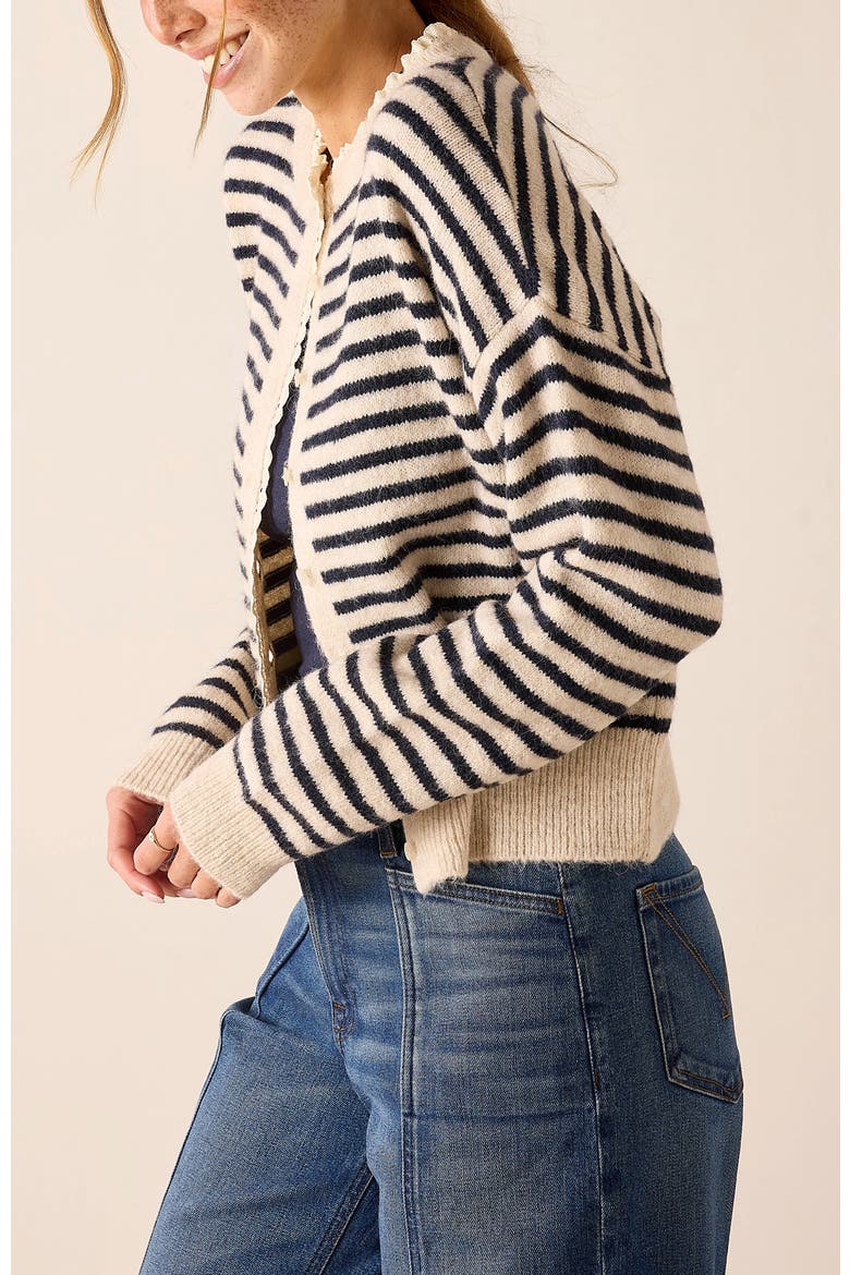 Lovelace Sweater, Alternate, color, Sailor Stripe