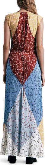 Floral Patchwork Maxi Dress