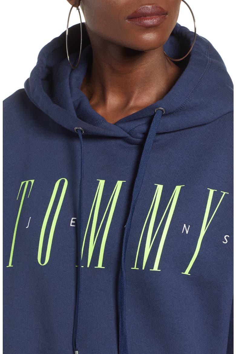 Essential Logo Hoodie, Alternate, color, BLACK IRIS