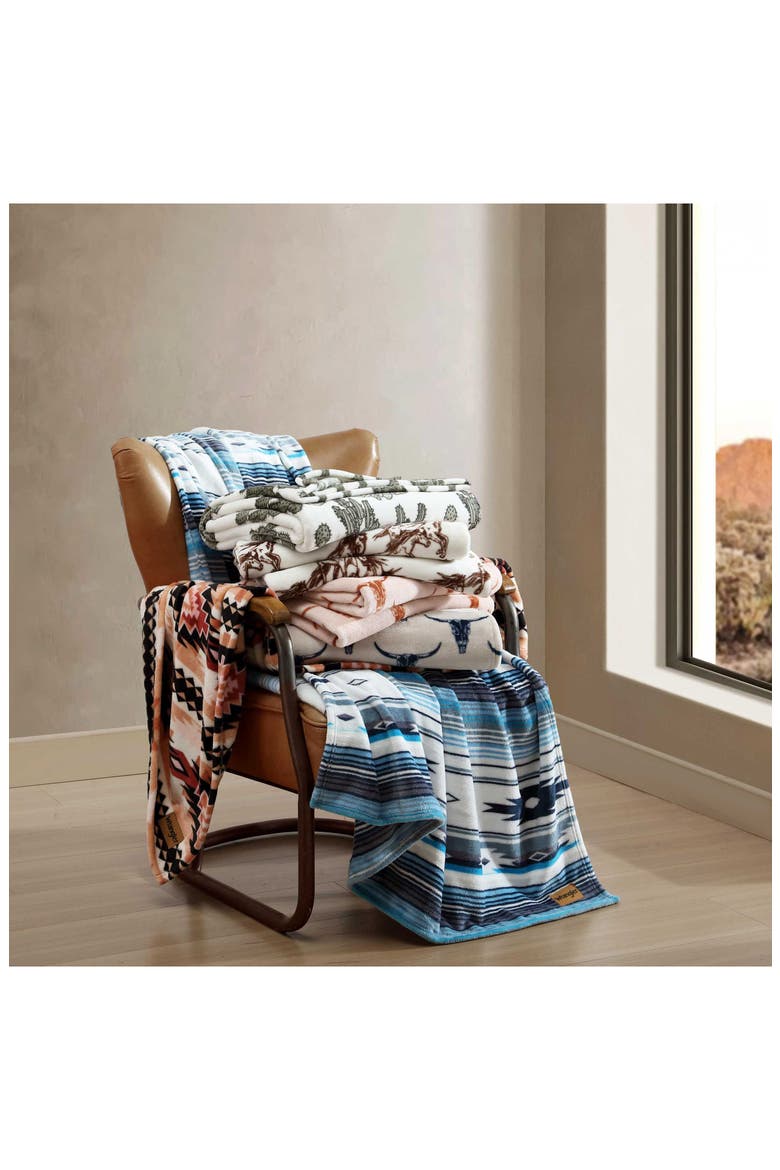 Plains Creek Soft Plush Throw, Alternate, color, ORANGE