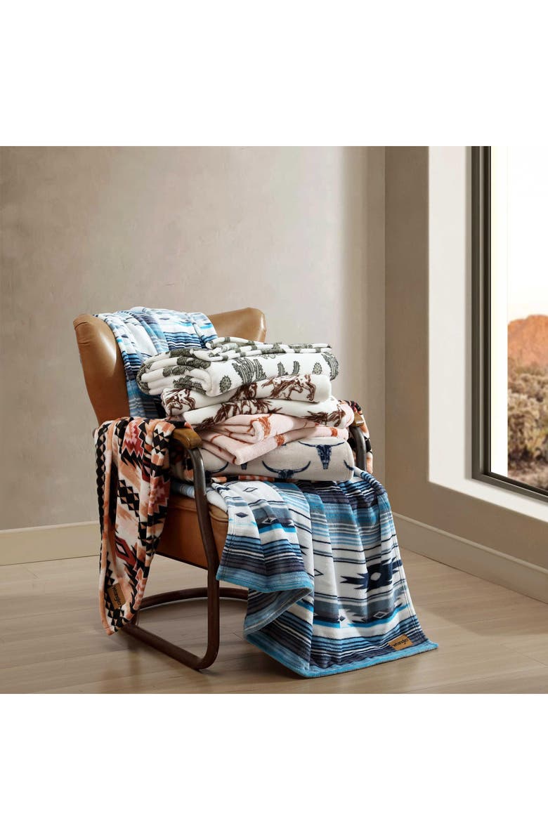 Wrangler Plains Creek Soft Plush Throw, Alternate, color, Orange
