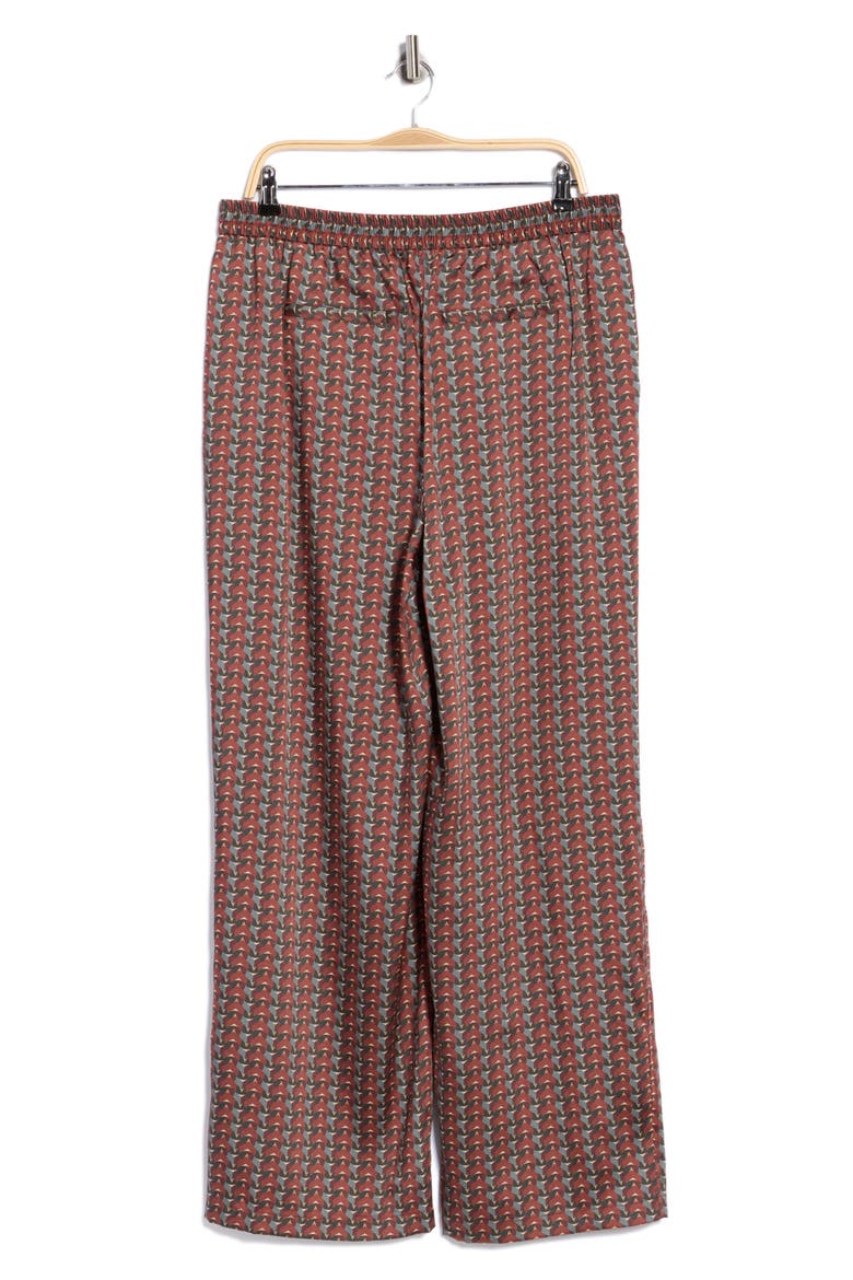 Aurely Draped Wide Leg Pants, Alternate, color, MOCHA GEO PRINT