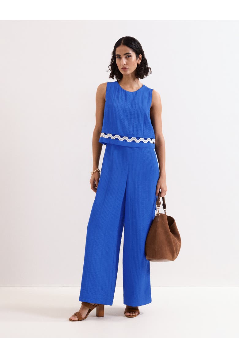 Aubrey Sleeveless Wide Leg Jumpsuit, Main, color, Blue