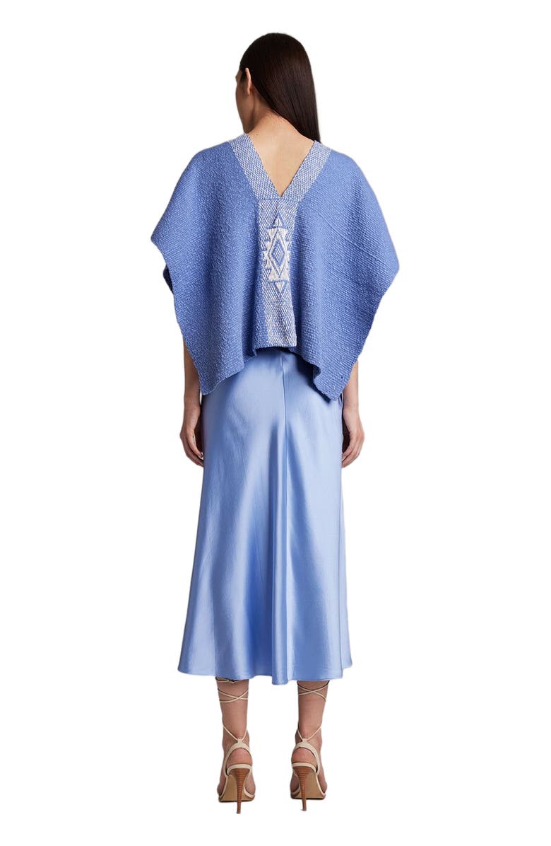 Voz Manta Estrella in Textured Cotton, Alternate, color, Perwinkle/Ivory