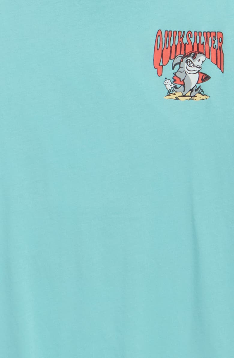 Quiksilver Kids' Shark Run Graphic Cotton T-Shirt, Alternate, color, Angel Blue