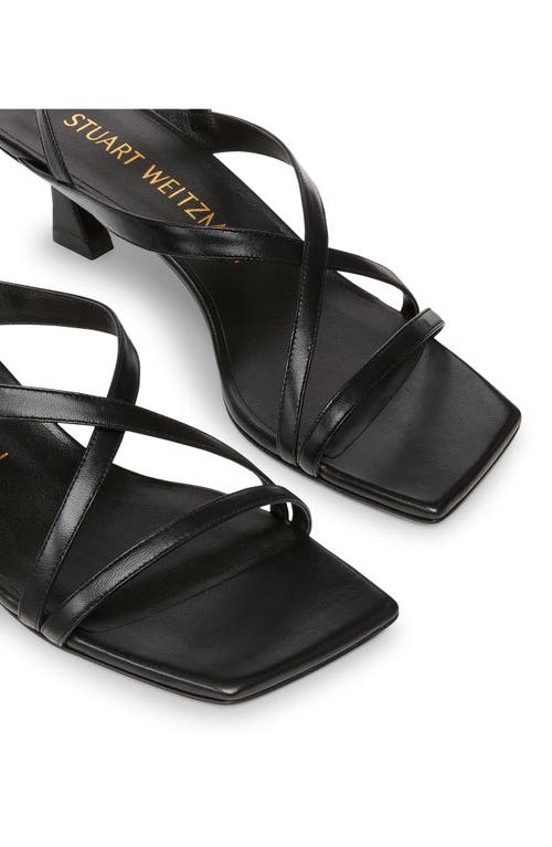 Stuart Weitzman Oasis 50 Kitten Heel Slingback Sandal In Black