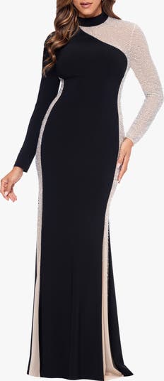 Amazon.com: Xscape Women's Long Square Neck Long Sleeve