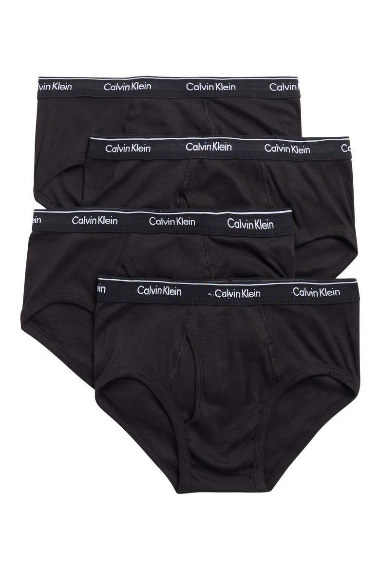 Cotton Classic Fit Brief - Pack of 4, Main, color, BLACK