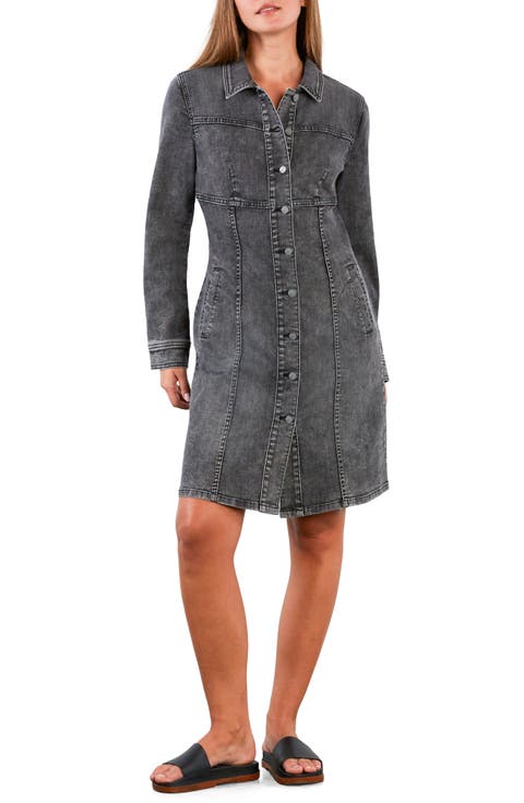 I Love Denim Long Sleeve Dress