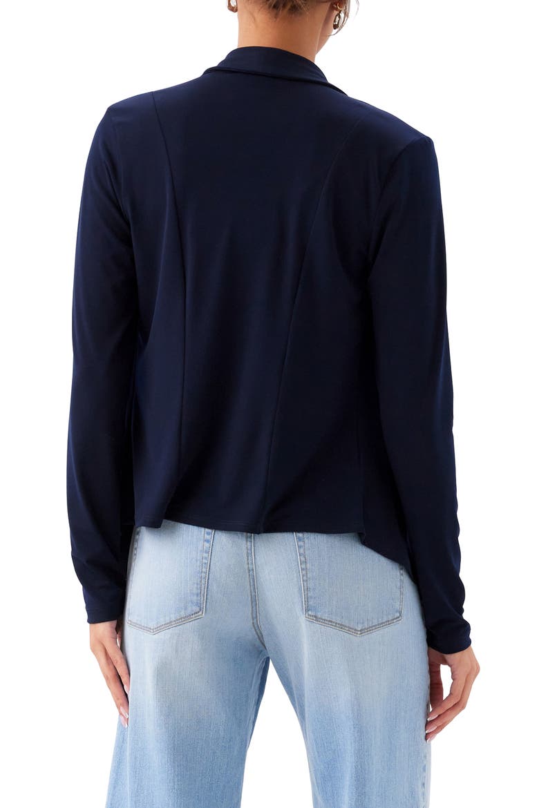 Travel Jersey Open Front Cardigan, Alternate, color, NAVY