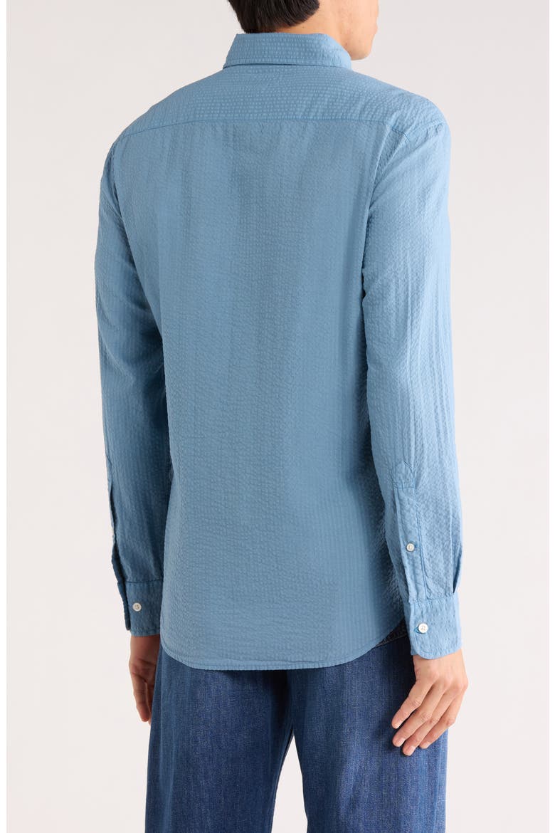 Everyday Button Down Cotton Shirt, Alternate, color, LIGHT BLUE SEERSUCKER