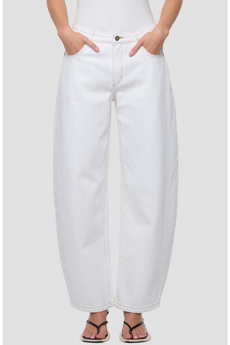Barrel Leg Jeans, Main, color, PORCELIAN