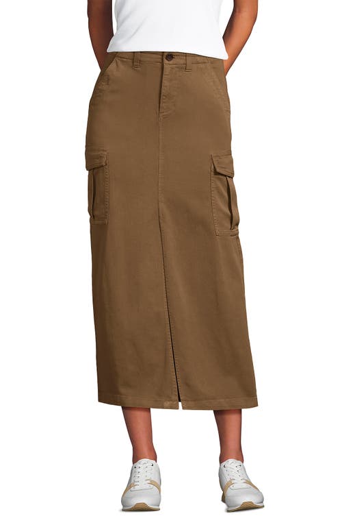 Lands' End Cool Fade Cargo Maxi Skirt In Green