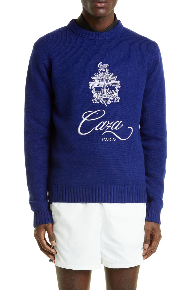 Casablanca Embleme de Caza Intarsia Wool & Cashmere Sweater, Main, color,