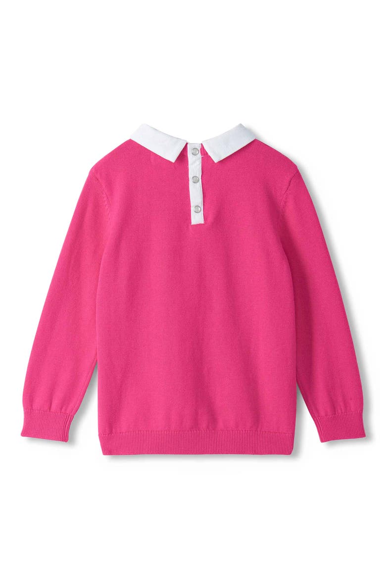 Kids' Peter Pan Collar Sweater, Alternate, color, PINK YARROW