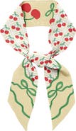 Centinelle Cherry Twilly Ribbon Scarf