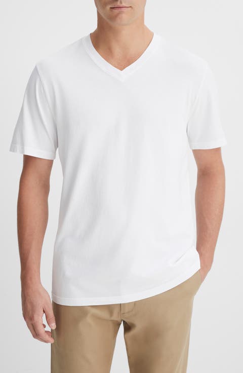 Regular Fit Garment Dyed V-Neck T-Shirt