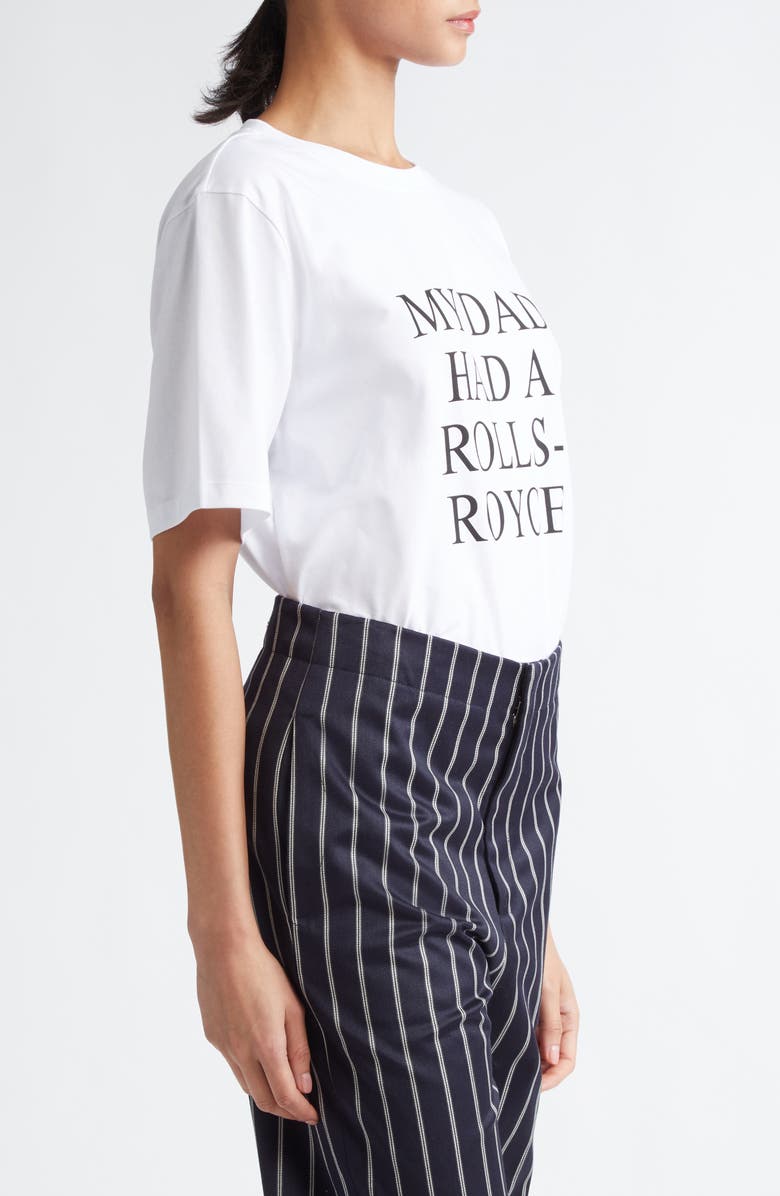 Victoria Beckham My Dad Had a Rolls-Royce Organic Cotton Graphic T-Shirt, Alternate, color, 