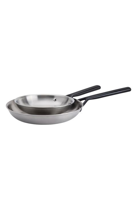 Milano 2-Piece Stainless Steel Skillet Set