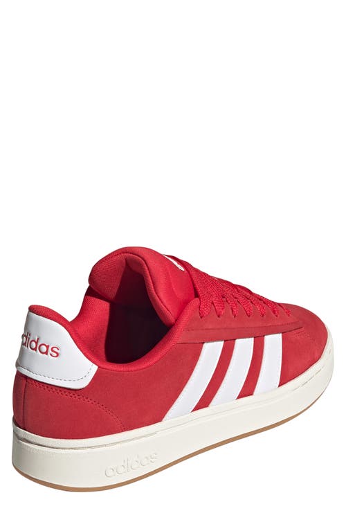 Adidas Originals Campus 80s Leather-trimmed Suede Sneakers In Pure Ruby/white/pure Ruby