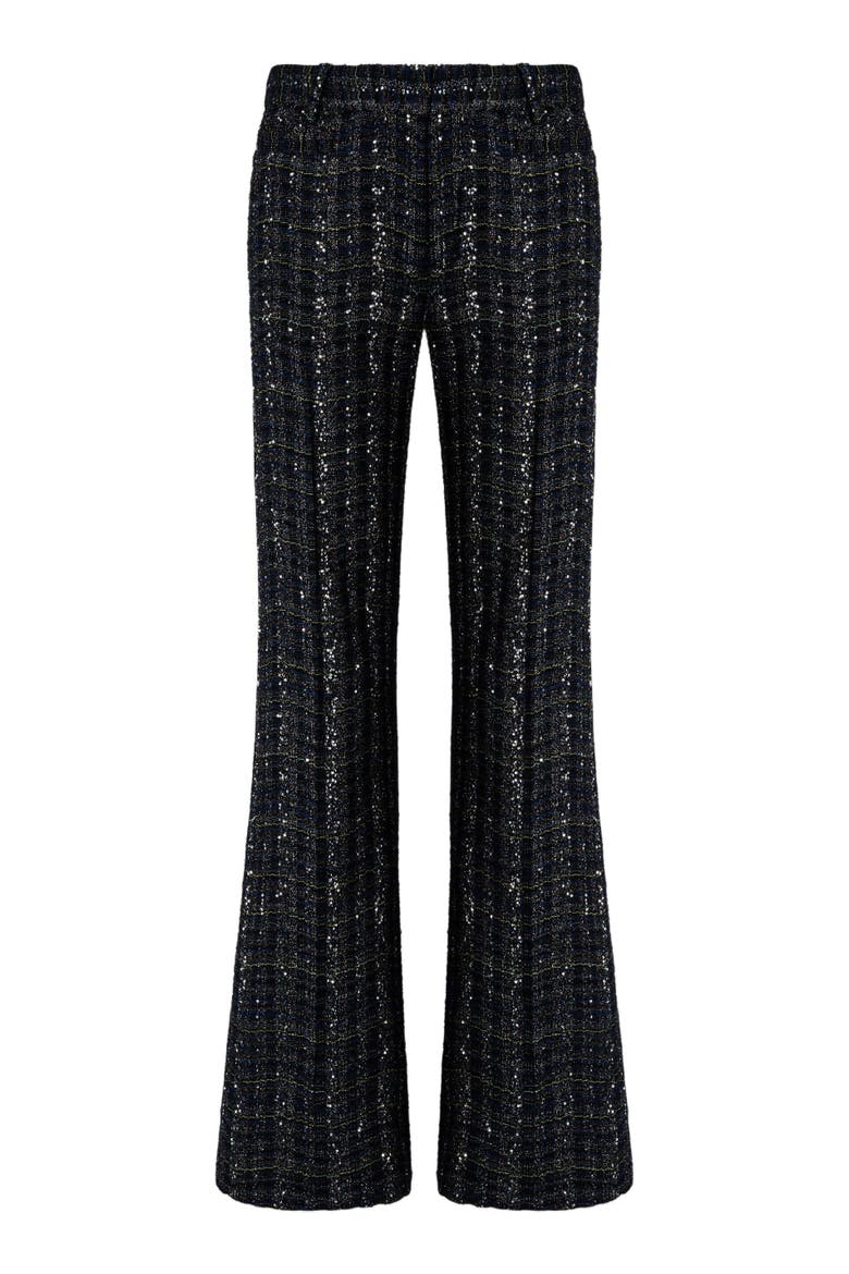 Men's Tailored Check And Wave Pattern Trousers, Alternate, color, Blue