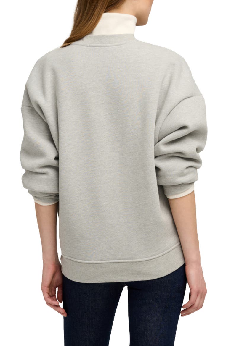 Collegiate Cotton Blend Sweatshirt, Alternate, color, HEATHER GREY/ PINE