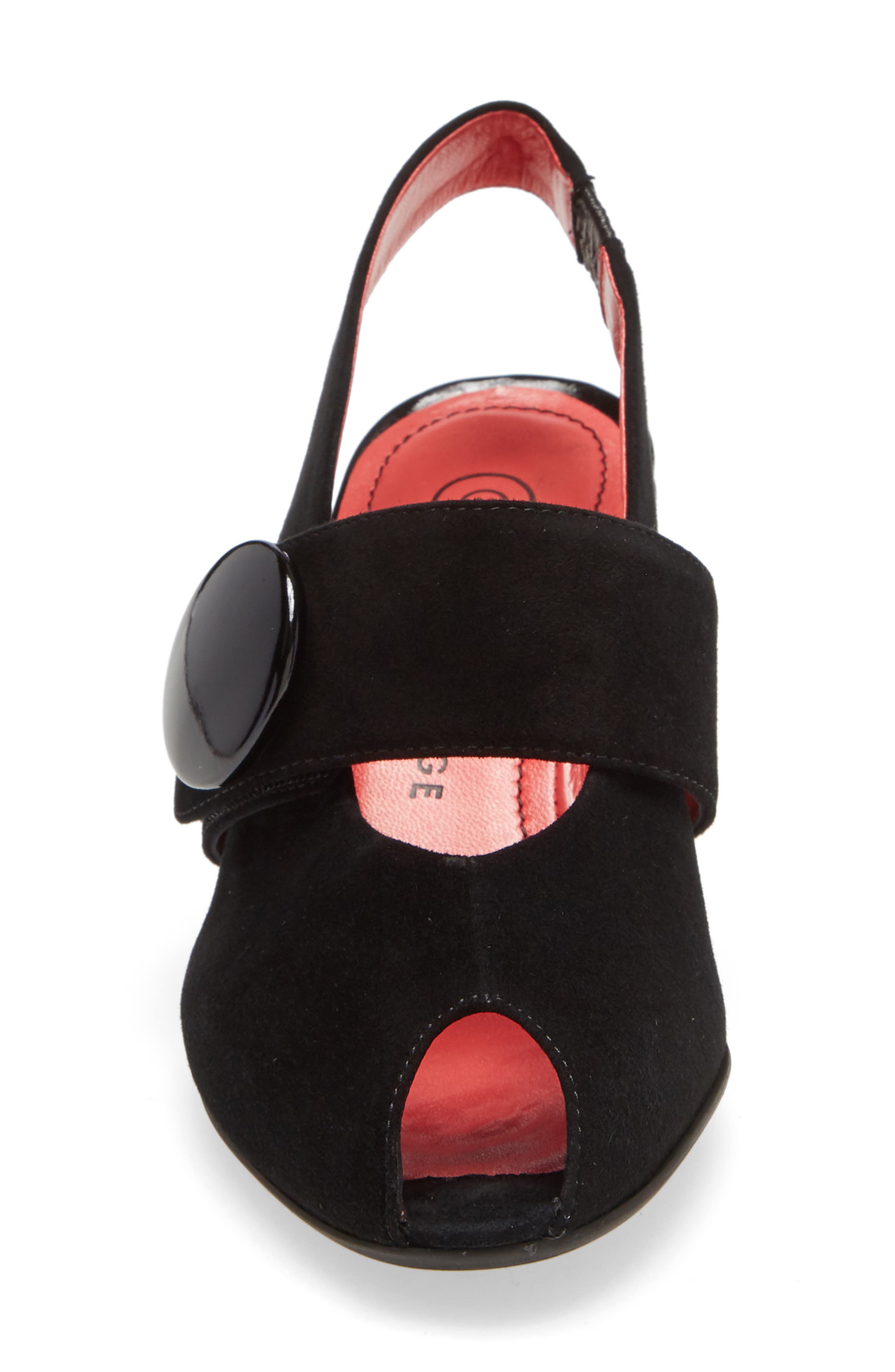 Pas de Rouge Fleur Slingback Peep Toe Sandal, Alternate, color, 