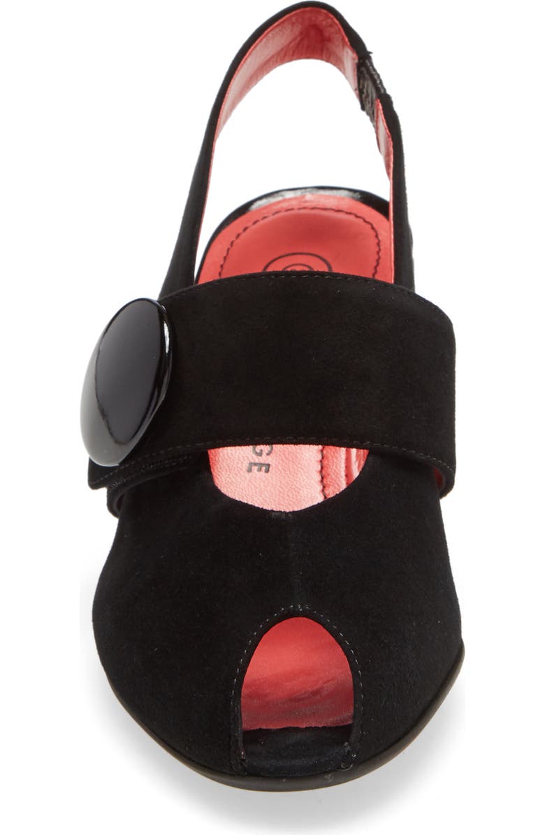 Pas de Rouge Fleur Slingback Peep Toe Sandal, Alternate, color,