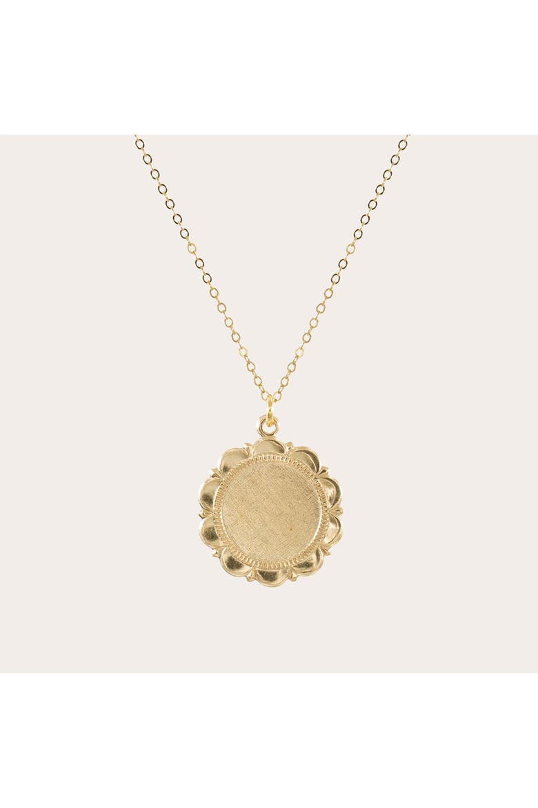 Minimal Flower Chain Necklace, Alternate, color, Gold