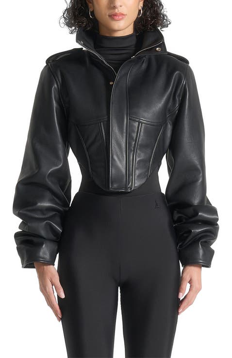 Solange Tacked Sleeve Corset Jacket