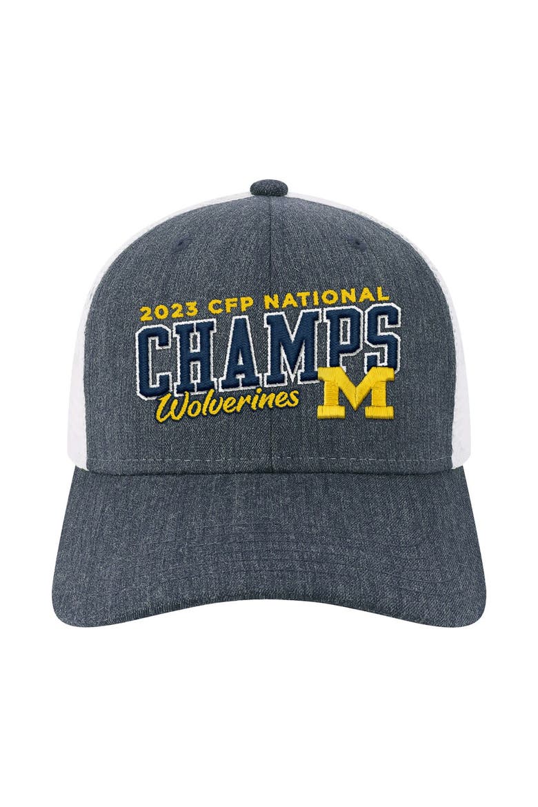 Men's Legacy Athletic  Navy Michigan Wolverines College Football Playoff 2023 National Champions Mid-Pro Trucker Adjustable Hat, Main, color, Navy