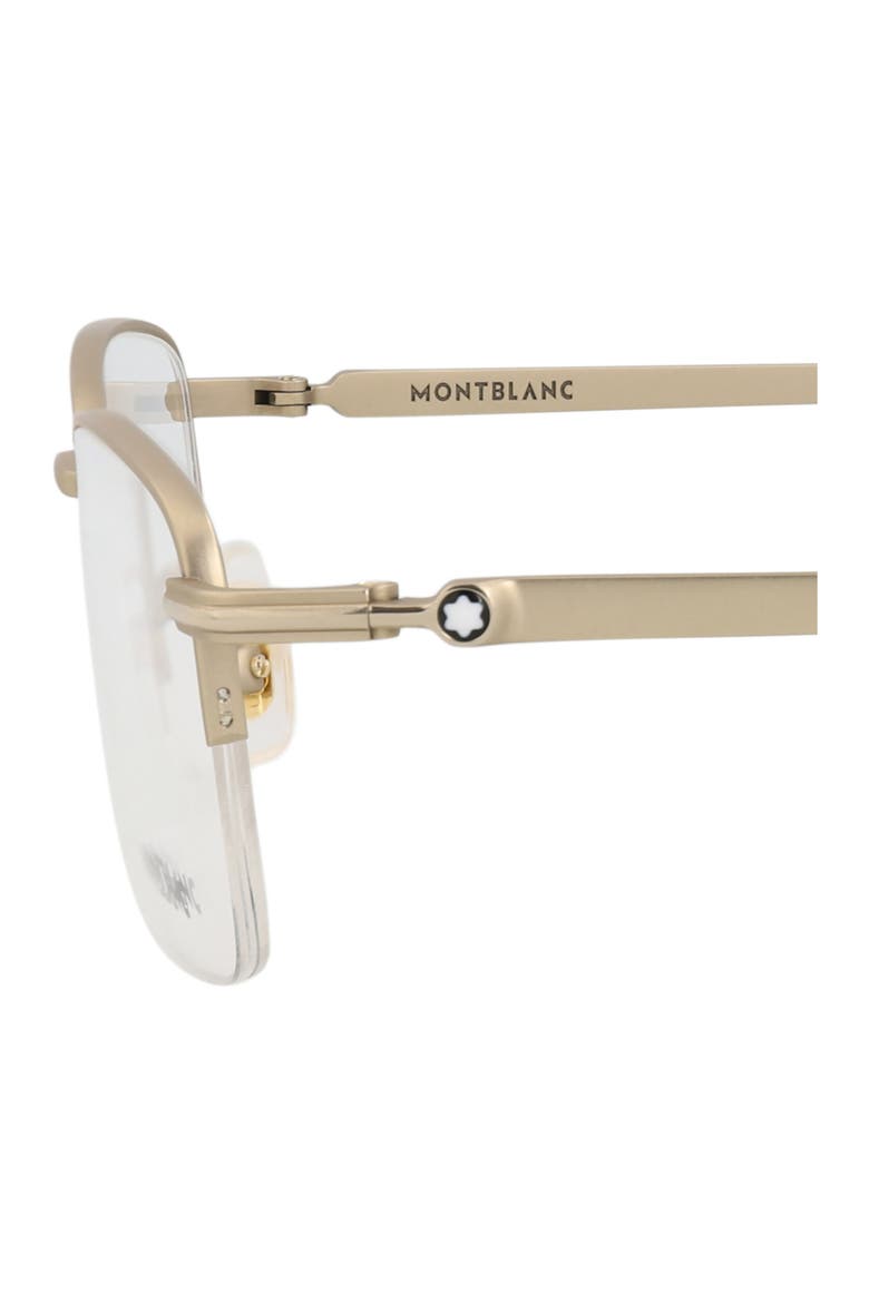 54mm Square Optical Glasses, Alternate, color, GOLD TRANSPARENT