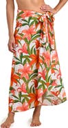 La Blanca Jungle Blossoms Rickrack Trim Cover-Up Wrap Skirt