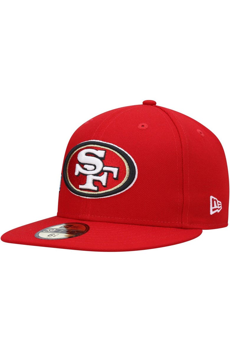 New Era Men's New Era Scarlet San Francisco 49ers Stateview 59FIFTY Fitted Hat, Alternate, color, Scarlet