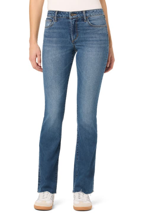 Raw Hem Mid Rise Bootcut Jeans (Italy)