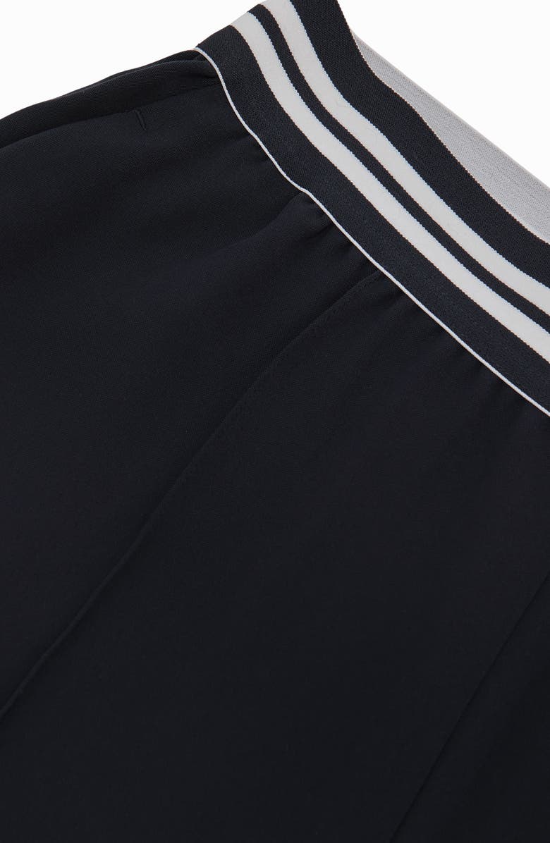 Reiss Sonnie Stripe Waist Wide Leg Pants, Alternate, color, Burgundy