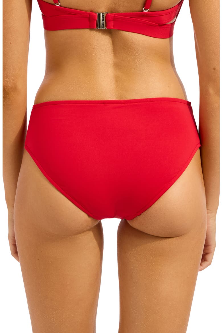 Collective Multi Strap Hipster Bikini Bottoms, Alternate, color, COSMO RED