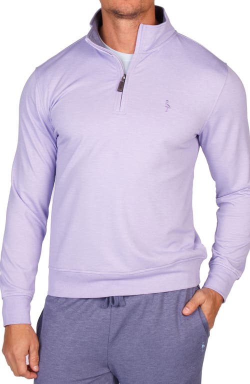Tailorbyrd French Terry Quarter Zip Pullover In Purple