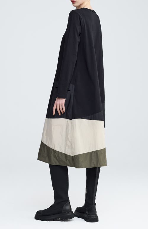 Luukaa Muriel Colorblock Jersey Dress In Black