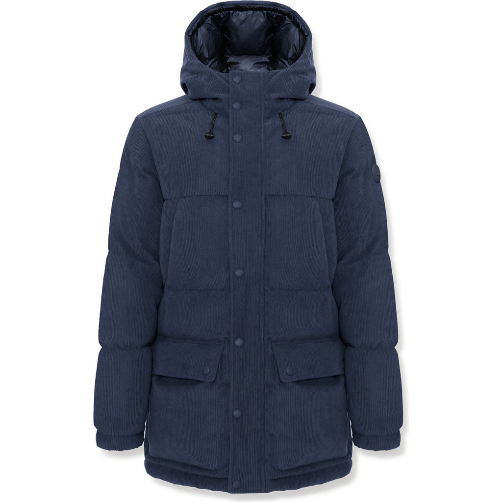 Colmar Dandy Water Repellent Down Corduroy Puffer Jacket In Blue