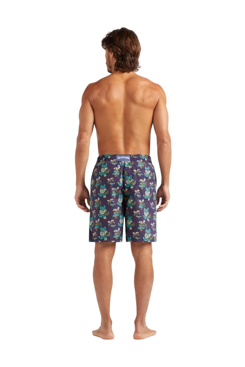 Men's Landscape Turtle Board Shorts, Alternate, color, MINUIT
