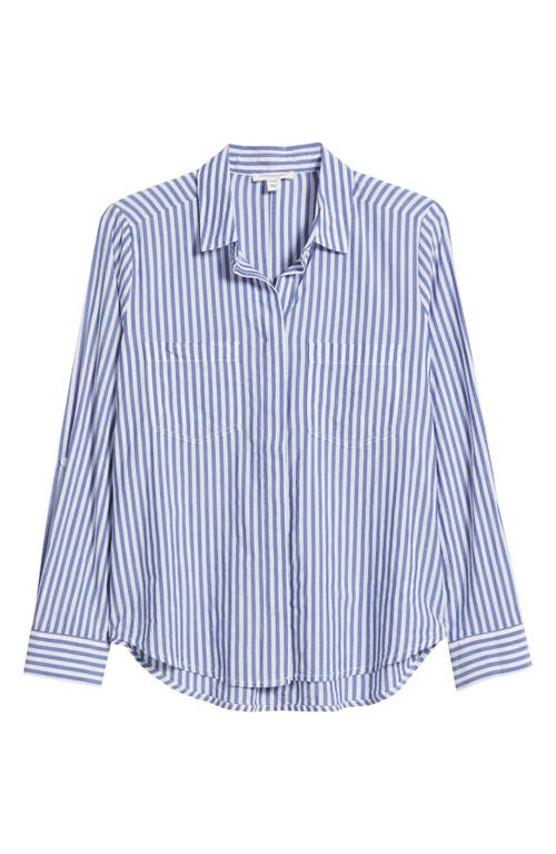 BEACHLUNCHLOUNGE BEACHLUNCHLOUNGE STRIPE COTTON & MODAL BUTTON-UP SHIRT