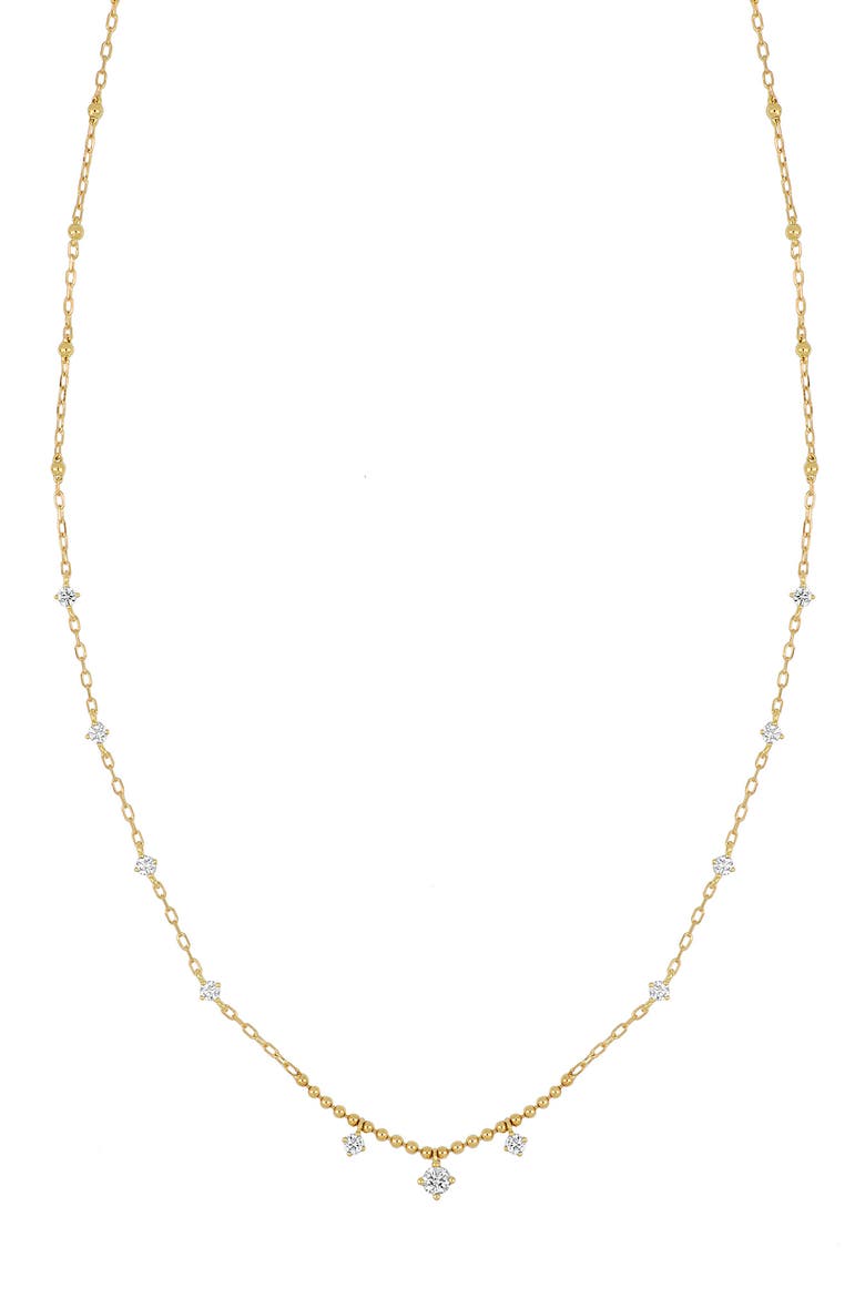 Mykonos Diamond By the Yard Station Necklace, Main, color, 18K YELLOW GOLD