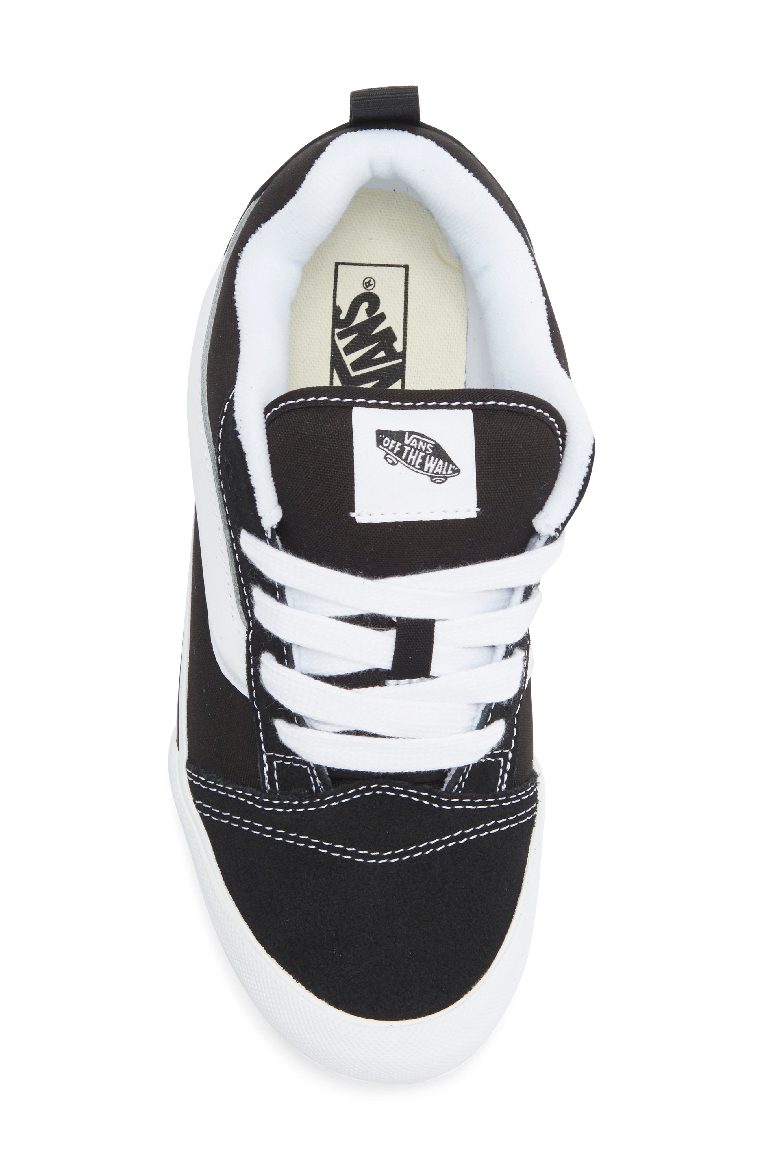 Vans Kids' Knu School Suede Low Top Sneaker, Alternate, color, Black/ White