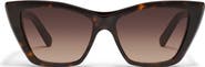 QUAY Set in Stone 55mm Cat Eye Sunglasses