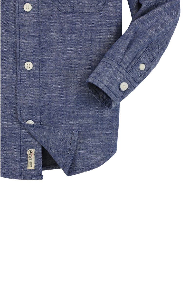 Hope & Henry Organic Long Sleeve Chambray Button Down Shirt, Alternate, color, Blue Chambray