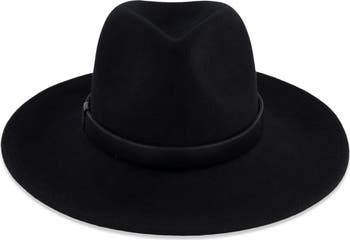 AllSaints Logo Wool Felt Fedora | Nordstrom